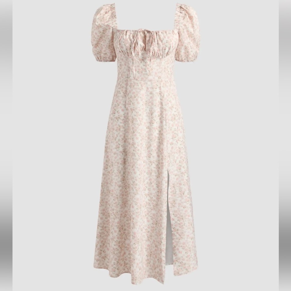 Cider Ditsy Floral Square Neck Maxi Dress